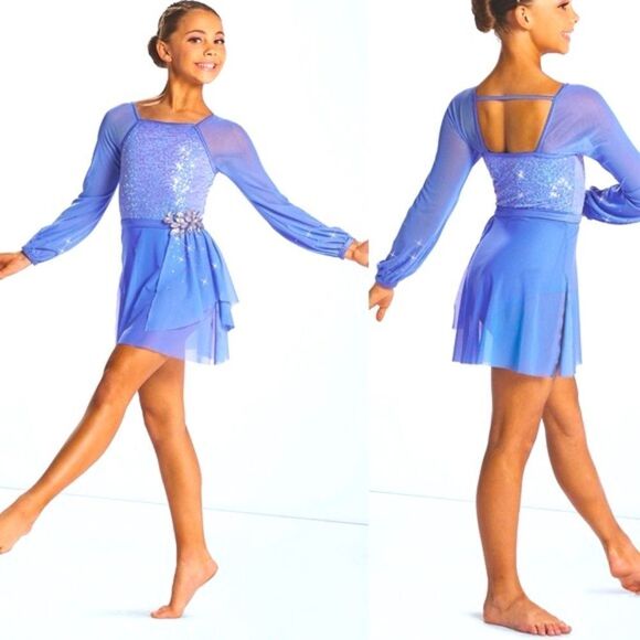 WEISSMAN Dance Costume lyrical light blue Are We There Yet 14880 MC 10/12 - Picture 1 of 11